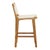 Contemporary White Rope & Teak Counter Stool For Sale - Image 3 of 5