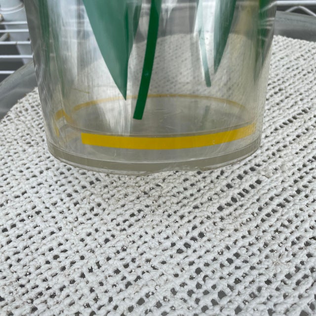 Plastic Mid 20th Century Acrylic Yellow Tulips Beverage Service- 6 Pieces For Sale - Image 7 of 10