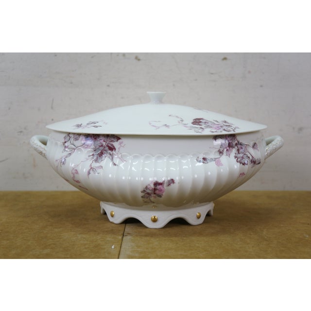 Mid 20th Century Haviland Limoges France Soup Serving Schleiger 1152-5 Torse Tureen 13" For Sale - Image 6 of 17