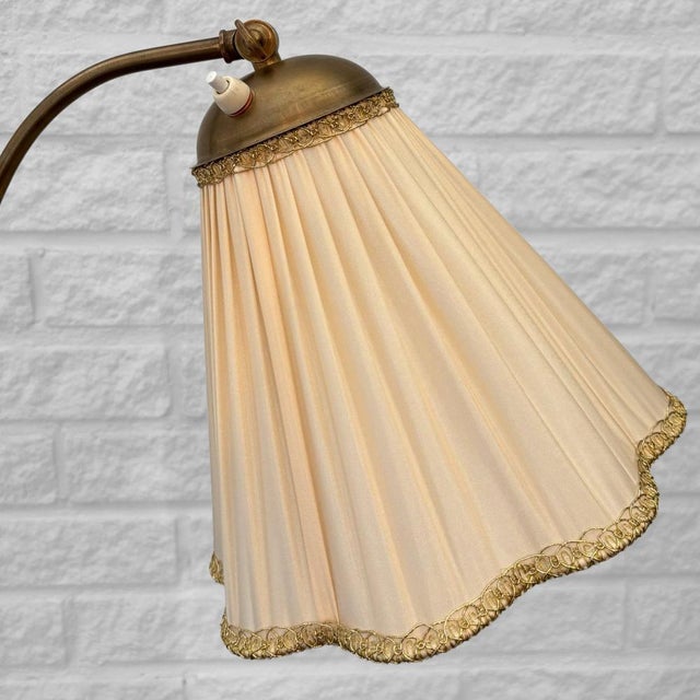 Swedish Modern Floor Lamp in Brass and Teak, Sweden, 1930s For Sale - Image 9 of 17