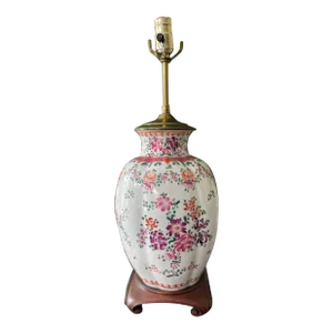 Vintage Asian Floral Lamp