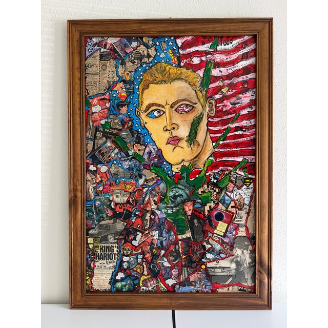 Large Serg Graff "American Legend" Mixed Media Original Contemporary Painting For Sale - Image 9 of 12