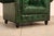 Bottle Green Chesterfield Style Pair of Green Leather Club Chairs For Sale - Image 8 of 16