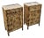 1970s Pair of Vintage Burnt Bamboo Night Stands For Sale