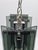 Forest Green Pendant Light in Thick Green-Grey Glass and Chromed Metal in the style of Fontana Arte, 1970 For Sale - Image 8 of 14