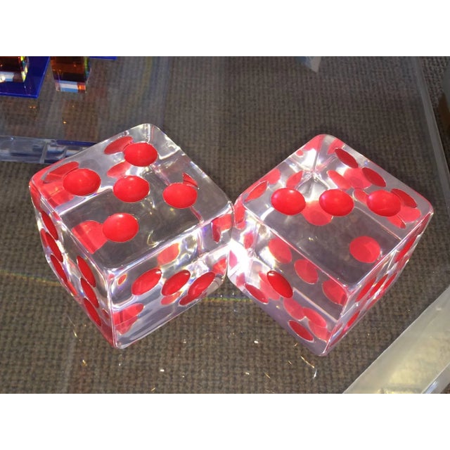Vintage oversized Lucite sculpture designed by Charles Hollis Jones in the 1960s. The sculpture is 4" square and the...