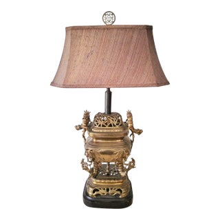 1920s Art Deco Chinoiserie Table Lamp For Sale