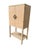 Designed by Wildwood natural raffia. The inside of the cabinet features a mirrored back, rack for 12 wine glasses, shelf...