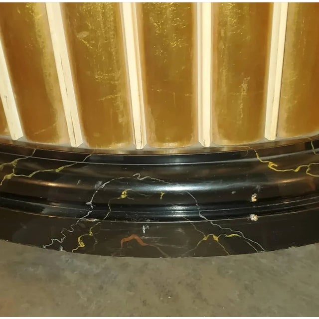 Vintage 1950s Attributed to Paul Frankl Empire Faux Marbling Dining Table For Sale - Image 11 of 13