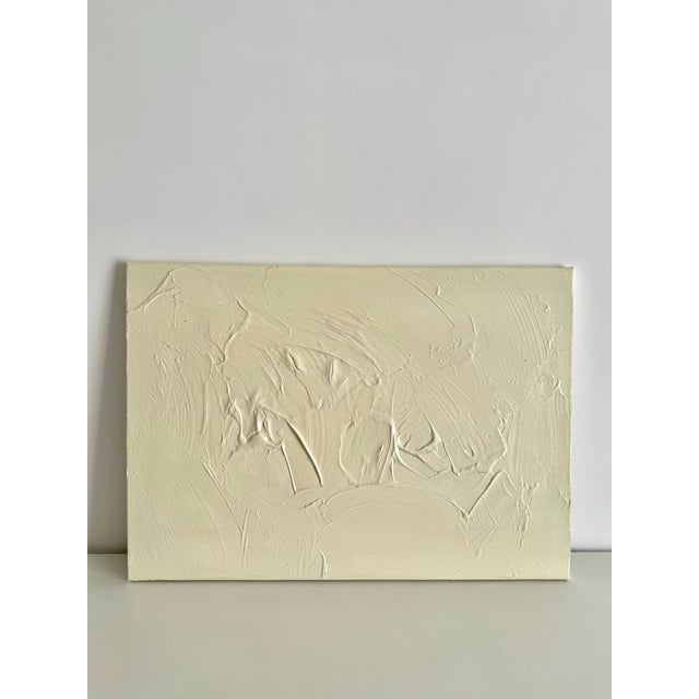 White abstract textured with yellow shade SIZE: 50x70cm. (19.6”x21”) Thickness: 2 cm. [1”] • Hight quality canvas on the...