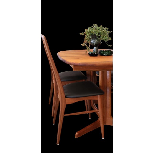 Black Eva Chair in Teak with Leather by Niels Kofoed for Koefoeds Møbelfabrik, 1960s For Sale - Image 8 of 18