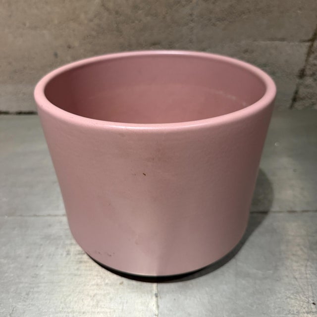 1960s Minimalist Ceramic Cylinder Plant Pink by Gainey Pottery Mid Century Mod For Sale - Image 5 of 9