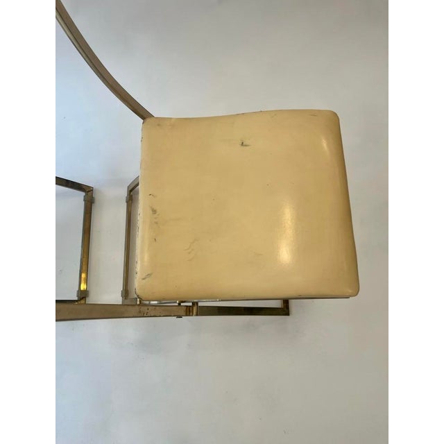 Vintage Luisa Folding Chairs in Leather and Brass by Marcello Cuneo for Mobel Italia, 1970, Set of 6 For Sale - Image 11 of 18