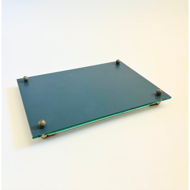 Vintage Glass Mirror Tray For Sale - Image 9 of 11