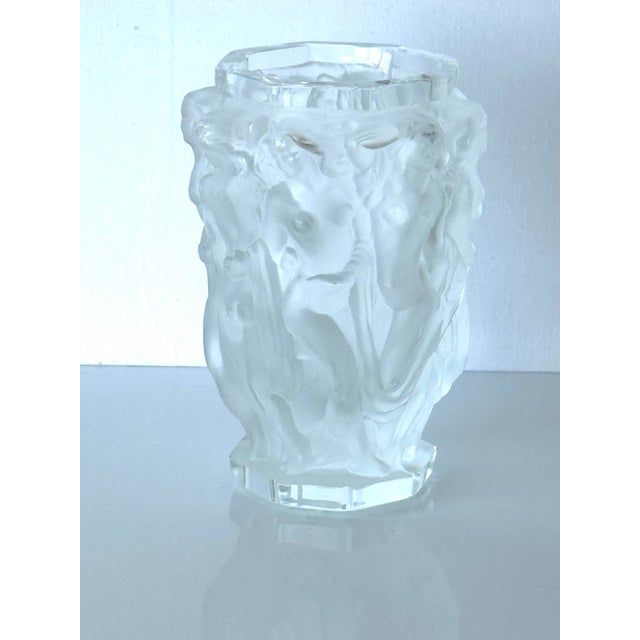2000 - 2009 Art Deco Thick-Walled Bacchus Vase in Frosted Glass by René Lalique For Sale - Image 5 of 7