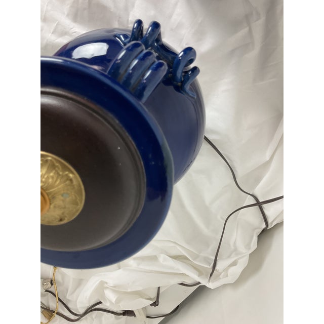 The Bradburn Gallery Cobalt Ceramic Lamp Pair For Sale - Image 17 of 17
