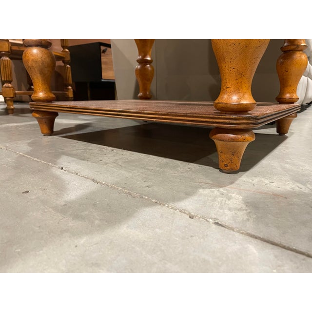 Brown Thomasville Burl Wood Side Table With Drawer & Shelf For Sale - Image 8 of 9