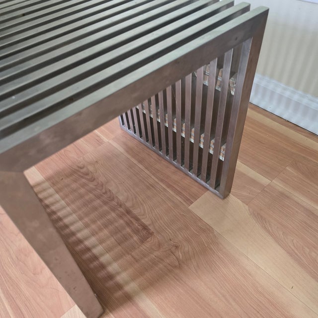 Vintage Modernist Metal & Lucite Side Table For Sale - Image 11 of 11