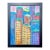Original Cityscape Skyline Oil Pastel Art Framed For Sale