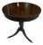 1970s Mid Century Modern Wooden Round Side Table With Brass Claw Feet For Sale