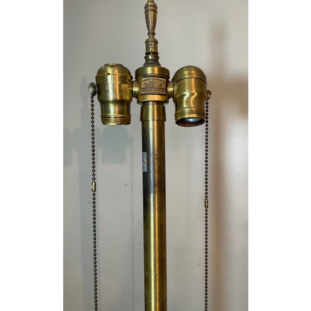 1960s Gigantic Hand Blown Italian Murano Opalescent Lattice Opal Glass Table Lamp Wood For Sale - Image 12 of 15