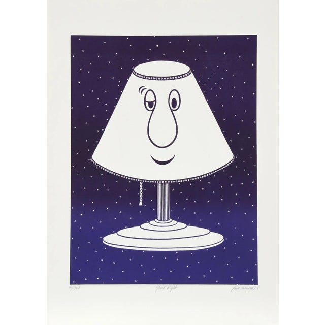 Contemporary "Good Night", 1979, Aquatint Etching by Jean Sariano For Sale - Image 3 of 3