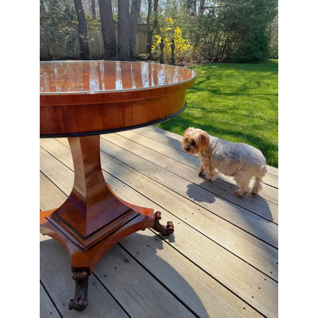 Italian Marquetry Burlwood Center Table With Custom Glass Top For Sale - Image 17 of 17