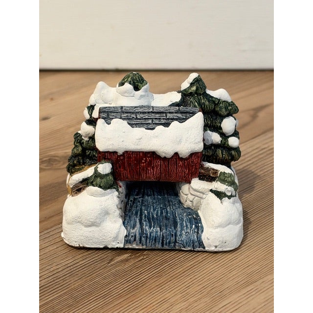 The Covered Bridge piece from The American Rustic Series: Country Christmas Cottages, released in 1989