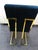 2020s Jonathan Adler Pair of Goldfinger Dining Chairs in Rialto Navy For Sale - Image 5 of 6