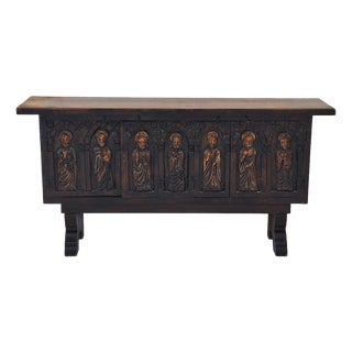 Arts of Mexico Spanish Colonial Carved Console, 1950s For Sale