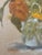 Contemporary “Sunflowers in Mason Jar” Original Oil Painting on Linen 12” X 16” For Sale - Image 3 of 4