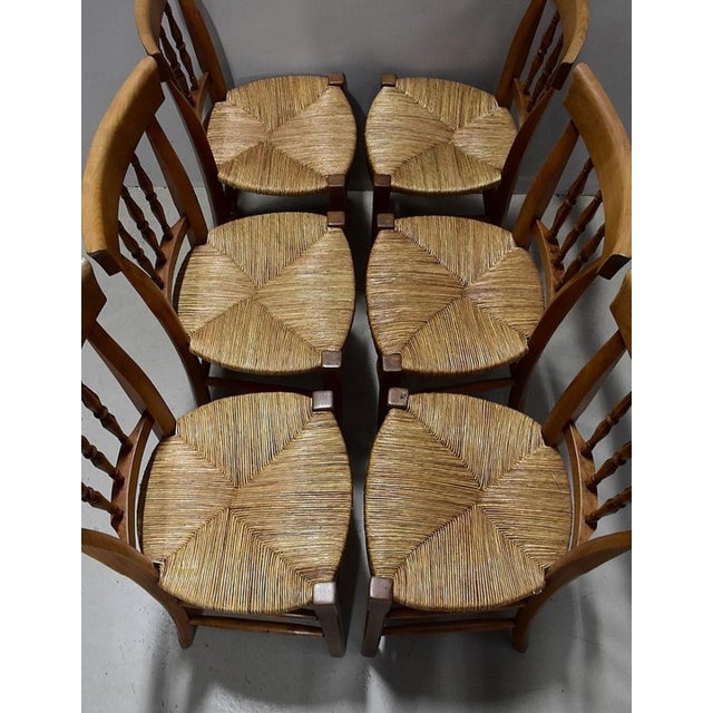 Wood Late 19th Century Dining Chairs in Blonde Cherry, Set of 6 For Sale - Image 7 of 18