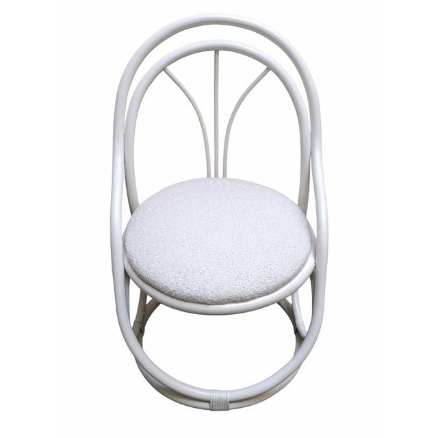 White Lacquered Wood and Fabric Armchair, Italy, 1960s For Sale - Image 6 of 7