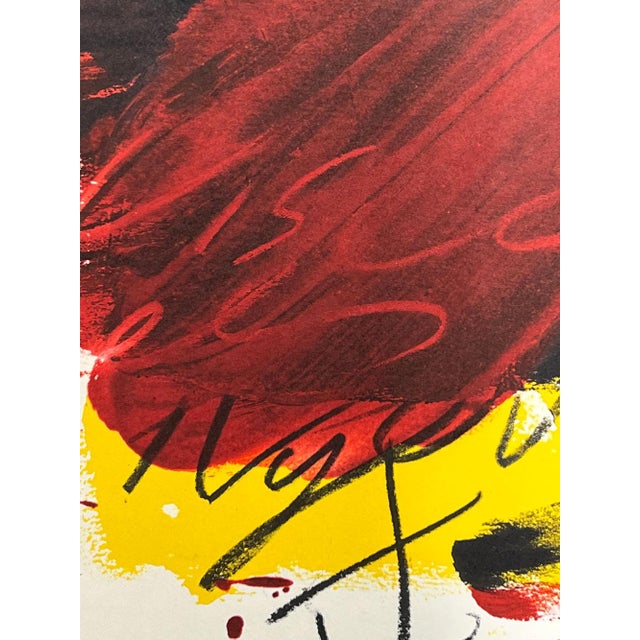 Mid-Century Modern Antoni Tapies Lithograph Original Limited Ed. No.99 Color Lithograph For Sale - Image 3 of 4