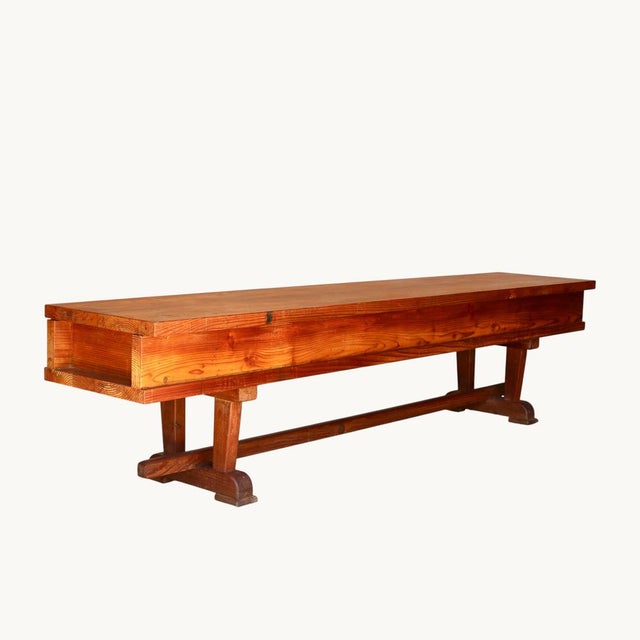 Large French Benches in Elm, 1940s, Set of 2 For Sale - Image 9 of 9