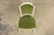 Antique French Louis XVI Style Painted Accent Chair in Moss Green Mohair For Sale - Image 4 of 18