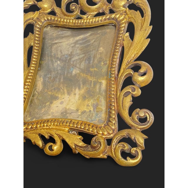 Rococo Gilt Bronze Photo Frame, France, 1800s For Sale - Image 15 of 18