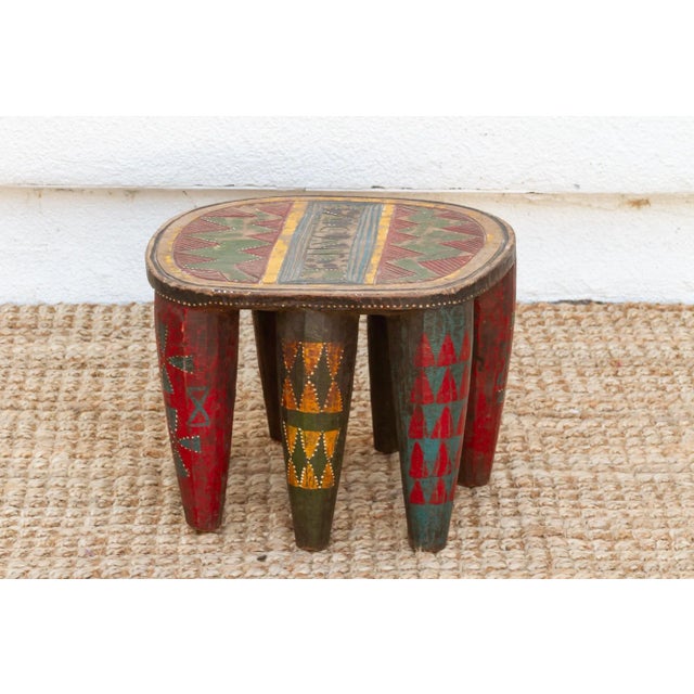 Nupe Ceremonial Carved Stool For Sale In Los Angeles - Image 6 of 9