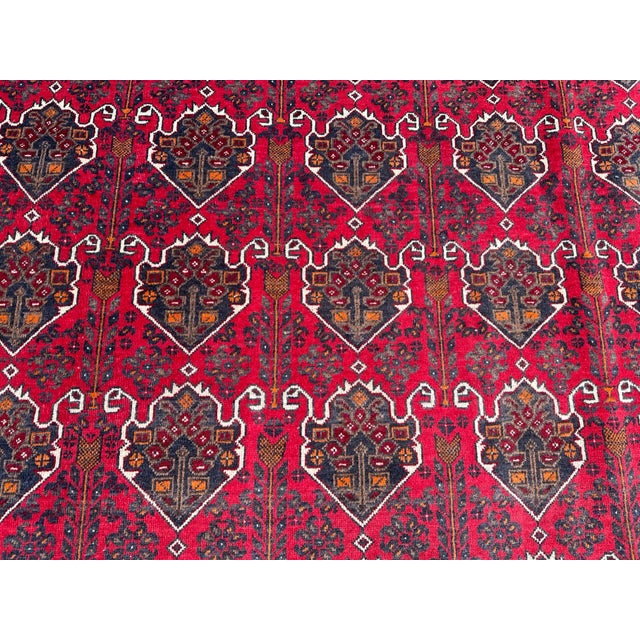 Hand Knotted Afghan Turkoman Khal Mohammadi Wool Rug For Sale - Image 4 of 7