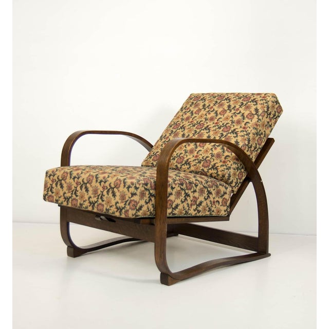 Adjustable Armchair H70 by Jindrich Halabala, 1930s For Sale - Image 4 of 16
