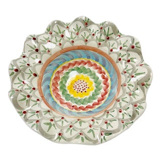 Mackenzie Childs Fluted King Ferry Serving Bowl For Sale