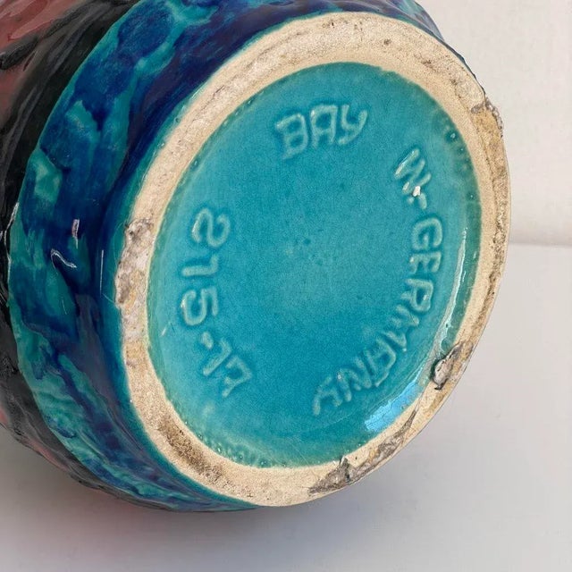 Glazed Ceramic Jug Vase by Bay Keramik, C. 1960s For Sale - Image 10 of 10