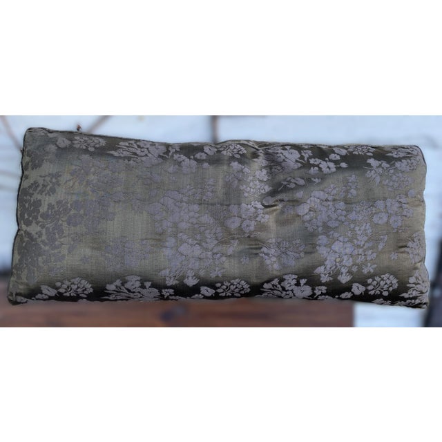 1970s Golden Olive Brown Floral Jacquard Sofa For Sale - Image 9 of 11