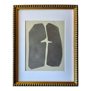 2026 " Formalmente" Abstract Minimalist Painting on Paper by Artist r.k. Red For Sale