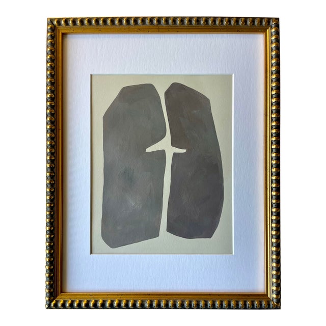 2026 " Formalmente" Abstract Minimalist Painting on Paper by Artist r.k. Red For Sale