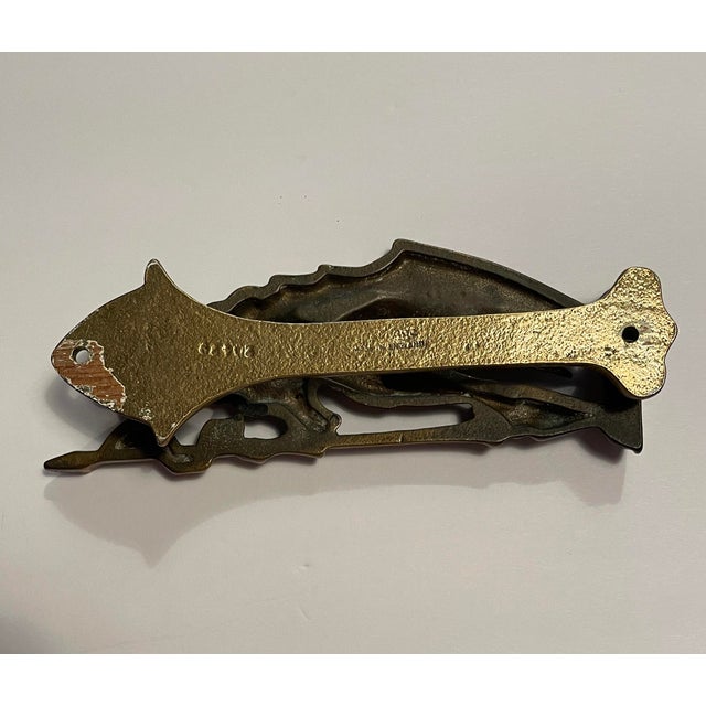 1960s Vintage Medieval Knight Brass Door Knocker For Sale - Image 5 of 5