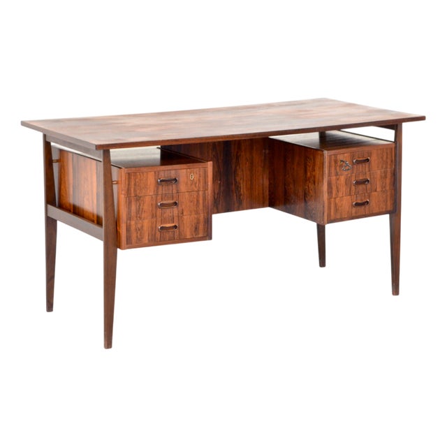 Mid-Century Modern Danish Executive Desk in Teak For Sale