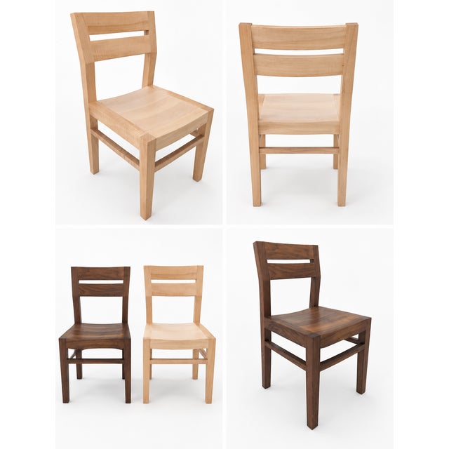 Stylish and sturdy, these gorgeous chairs are built to last. Shown are walnut and curly maple. Finish is a durable hand...