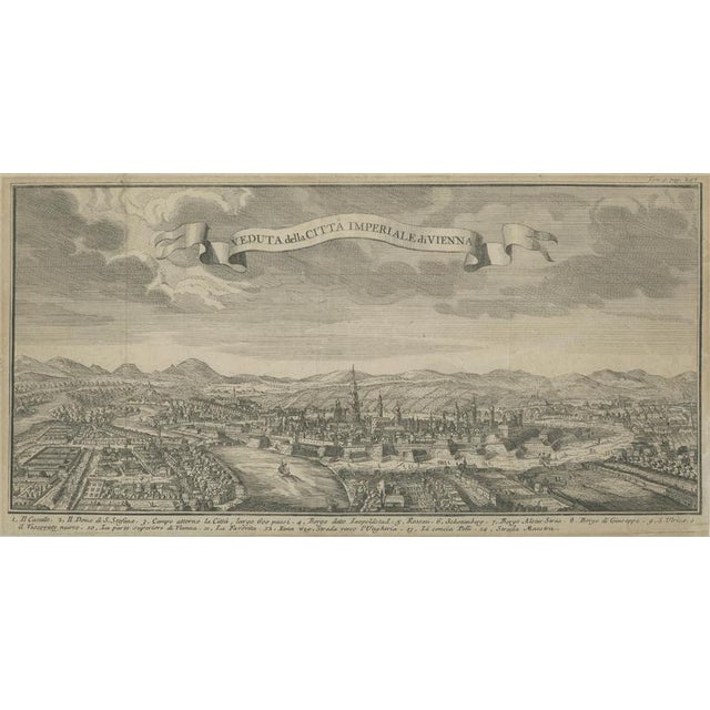 Panoramic View of Vienna – Imperial Capital, Salmon / Tirion, Amsterdam c.1740 : This finely engraved panoramic view...