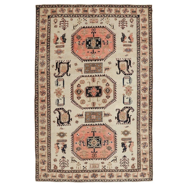 Textile Mid 20th Century Mid 20th Century Hareez Wool Rug For Sale - Image 7 of 7